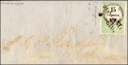 141 1856 - 15 Cent., Marca Da Bollo Calcografica (7), Perfetta, Su Lettera Da Soncino 8/6/1856 (punti 9)... - Lombardo-Vénétie