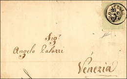 146 1856 - 30 Cent., Marca Da Bollo Calcografica (8), Perfetta, Su Sovracoperta Di Lettera Da San Bonifa... - Lombardo-Vénétie