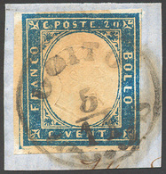 194 GOITO, Punti 13 - 20 Cent. (15B), Perfetto, Su Frammento Del 5/11/1859. Sorani.... - Lombardo-Veneto
