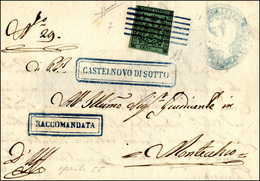 272 CASTELNOVO DI SOTTO, Punti 12 - 5 Cent. (7), Perfetto, Su Sovracoperta Di Lettera Raccomandata Del 2... - Modena