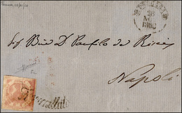 320 1860 - 2 Grana Rosa Brunastro, I Tavola (5c), Perfetto, Su Sovracoperta Di Lettera Da Pescara 28/11/... - Naples