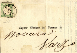 335 1861 - 1/2 Tornese Verde Scuro (17c), Perfetto, Isolato Su Circolare Da Napoli 27/12/1861 A Varzo. E... - Naples