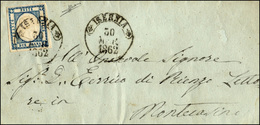 414 ISERNIA, Cerchio Punti 7 - 2 Grana (20), Perfetto, Su Sovracoperta Di Lettera Del 30/3/1862 A Montec... - Naples