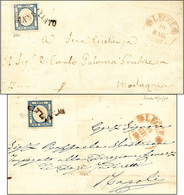 417 LECCE, Svolazzo + Cerchio Rosso Punti 8 - 2 Grana (20), Perfetti, Su Due Lettere, Una Del 19/6/1861 ... - Naples
