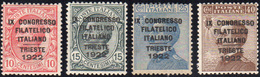 1094 1922 - Congresso Filatelico (123/126), Discreta Centratura, Ottima Per Il 15 Cent., Gomma Integra, P... - Other & Unclassified