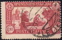 1190 1931 - 75 Cent. S. Antonio, Dent. 14 X 12 (299a), Usato, Perfetto. Varietà Molto Rara, Pochissimi Es... - Other & Unclassified