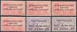 1206 1917 - 25 Cent. Rosso Soprastampato Torino-Roma, Quattro Esemplari E 25 Su 40 Cent. Violetto, Due Es... - Other & Unclassified