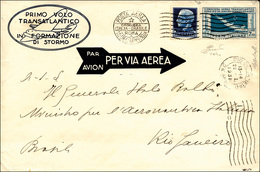 1213 1930 - Aerogramma Della Crociera Transatlantica Di Balbo Da Roma 15/12/1930 A Rio De Janiero, Affran... - Other & Unclassified