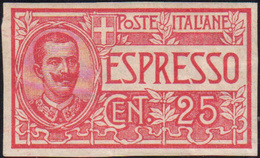 1261 1903 - 25 Cent. Espresso, Non Dentellato (1a), Gomma Integra, Perfetto. Bello! Cert. Diena.... - Other & Unclassified