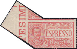 1265 1922 - 60 Cent. Espresso (7), Bella Ed Evidente Varietà Di Dentellatura Causata Da Un'anomala Piegat... - Other & Unclassified