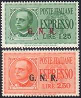 1427 1944 - Soprastampati G.N.R. Di Brescia, III Tipo (19/III-20/III), Gomma Integra, Perfetti. Raybaudi ... - Posta Espresso