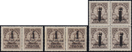 1429 1944 - Soprastampati, Non Emessi (3A/3B), Quattro Serie, Gomma Integra, Perfetti. Cert. Raybaudi Per... - Other & Unclassified