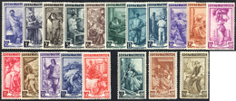 1474 1950 - Italia Al Lavoro, Filigrana Ruota (634/652), Gomma Integra, Perfetti.... - Andere & Zonder Classificatie