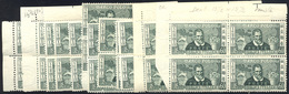 1476 1954 - 20 Lire Marco Polo, Dent. 13 1/4 X 12 1/4 (742/I), Tredici Blocchi Di Quattro, Gomma Integra,... - Otros & Sin Clasificación