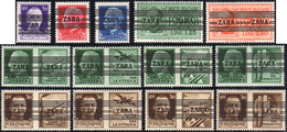 1620 ZARA 1943 - Soprastampati Tra Righe Orizzontali (24/34+E), Gomma Integra, Perfetti.... - Otros & Sin Clasificación