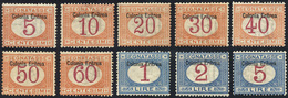 1732 SEGNATASSE 1903 - Soprastampati In Alto, 10 Valori (1/10), Gomma Integra, Perfetti. Alcuni Valori Fi... - Eritrea