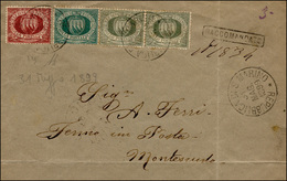 1883 1899 - 25 Cent., 5 Cent., Coppia, 10 Cent. Stemma (5,13,14), Perfetti, Su Busta Raccomandata Del 31/... - Sonstige & Ohne Zuordnung