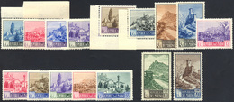 1930 1949/50 - Paesaggi (342/355), Gomma Integra, Perfetti. Cert. Colla Per I Due Alti Valori.... - Sonstige & Ohne Zuordnung