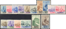 1931 1949/50 - Paesaggi (342/355), Gomma Originale, Perfetti. Cert. SPR.... - Altri & Non Classificati