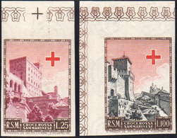 1932 1951 - 25 Lire E 100 Lire Pro Croce Rossa, Non Dentellati (369a,371a), Gomma Integra, Perfetti. Non ... - Sonstige & Ohne Zuordnung