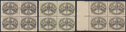 2019 1946 - Carta Grigia, Righe Larghe (14/I-18/I), Blocchi Di Quattro, Gomma Integra, Perfetti E Ben Cen... - Postage Due