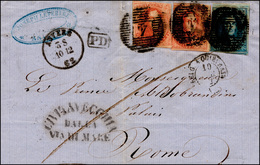 2039 BELGIO 1862 - 10 December 1862, Single Rate Letter From Anvers To Rome, Prepaid To Destination 1 Bel... - Andere-Europa