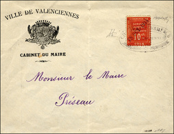 2050 FRANCIA FRANCOBOLLI DI GUERRA 1914 - 10 Cent. Rosso VALENCIENNES (1), Perfetto, Su Busta Del 18/10/1... - Europe (Other)