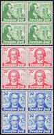 2063 GERMANIA BERLINO 1949 - Goethe (51/53), Blocchi Di Quattro, Gomma Integra, Perfetti. Cert. Caffaz.... - Europe (Other)