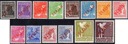 2068 GERMANIA BERLINO 1949 - Soprastampati BERLIN In Rosso (1/B-18/B), Gomma Integra, Perfetti. Cert. Ray... - Sonstige - Europa