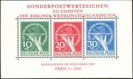 2073 GERMANIA BERLINO FOGLIETTI 1949 - Vittime Della Riforma Monetaria, Foglietto, (BF1), Gomma Originale... - Andere-Europa