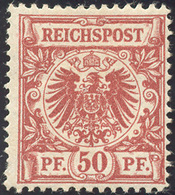 2077 GERMANIA REICH 1899 - 50 P. Bruno Rosso (50a), Gomma Originale, Lievissima Traccia Di Linguella.... - Europe (Other)