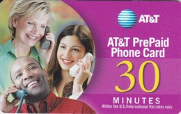 TARJETA DE ESTADOS UNIDOS DE AT&T DE GENTE HABLANDO POR TELEFONO 30 MINUTES - AT&T