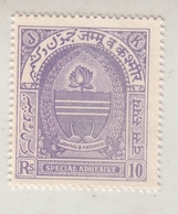 JAMMU & KASHMIR  State  10 Rs  Special Adhesive  Revenue  # 13444 Inde Indien India Fiscal Revenue - Jammu & Kashmir