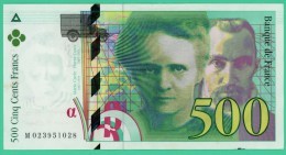 France - 500 Francs - Pierre Et Marie Curie - N° M 023951028 - 1994  -  Sup - 500 F 1994-2000 ''Pierre En Marie Curie''