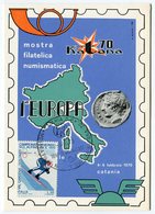 RC 9552 ITALIE CARTE MAXIMUM 1970 KATANA 70 MOSTRA FILATELICA NUMISMATICA 1er JOUR FDC TB - Maximum Cards