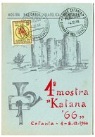 RC 9558 ITALIE CARTE MAXIMUM 1966 KATANA 66 MOSTRA FILATELICA NUMISMATICA 1er JOUR FDC TB - Maximumkarten (MC)