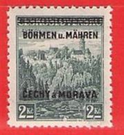 MiNr. 14 Xx Deutschland Besetzungsausgaben II. Weltkrieg Böhmen Und Mähren - Unused Stamps