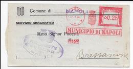 ITALIE - 1934 - ENVELOPPE De La COMMUNE De NAPOLI Avec EMA => BRESSANONE - Machines à Affranchir (EMA)