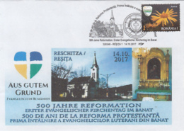 FIRST LUTHERAN PROTESTANTS CHURCHES MEETING, BANAT, SPECIAL COVER, 2017, ROMANIA - Storia Postale