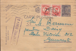 KING MICHAEL STAMPS, CENSORED BRAILA NR 8, WW2, KING MICHAEL PC STATIONERY, ENTIER POSTAL, 1944, ROMANIA - Lettres & Documents