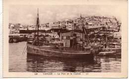 Delcampe - Maroc. Tanger. Le Port Et La Casbah. Carte Issue De Carnet - Tanger