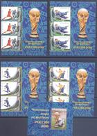 2018.   World Football Cup Russia'2018,  3 Sets In Strips  + S/s IMPERFORATED, Mint/** - 2018 – Russia