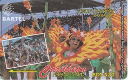 TARJETA DE BARBADOS DE CROP OVER 95 ( 92CBOA) CARNAVAL - Barbados (Barbuda)