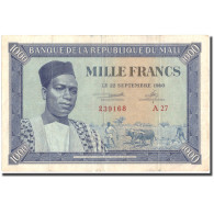 Billet, Mali, 1000 Francs, 1960, 1960-09-22, KM:4, TTB - Malí