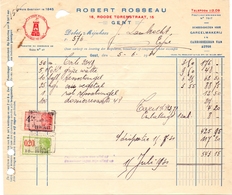 Factuur Facture - Gareelmakerij Robert Rosseau - Gent - 1931 - Artigianato