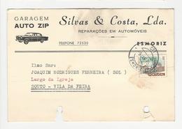 Commercial Card * Portugal * Esmoriz * 1975 * Garagem Auto Zip * Silvas & Costa, Lda * Holed - Lettres & Documents