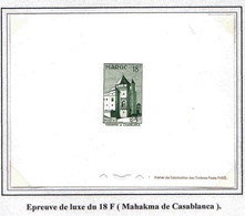 Maroc Morocco Marruecos Marokko épreuve Luxe 18 F Mahakma Casablanca Prueba Druckprobe Site - Lettres & Documents