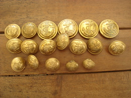 Lot Boutons Troupes Coloniales - RIC - BCCP - BPC - Indochine. - Buttons