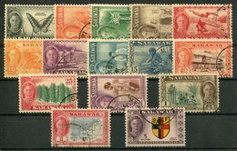 1938 - SARAWAK-  CPL.SET -  15  VAL.- USED.- LUXE !! - Sarawak (...-1963)