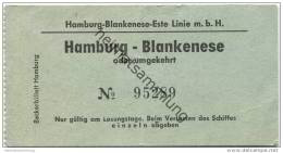 Deutschland - Hamburg - Hamburg-Blankenese-Erste Linie M.b.H. - Hamburg-Blankenese Oder Umgekehrt - Fahrkarte - Europa